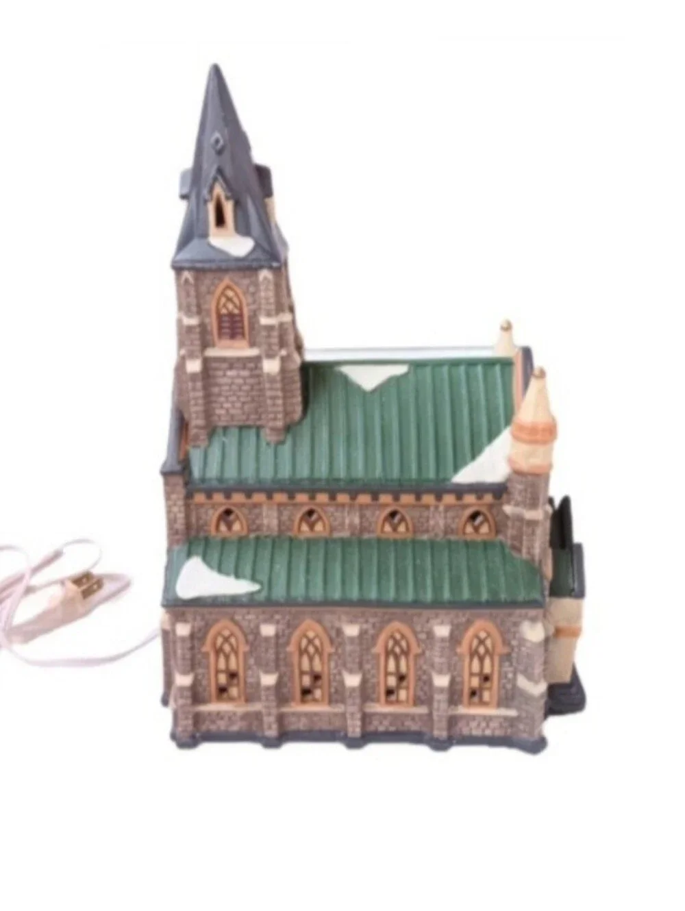 Vintage Holiday Time Village Lighted Church | EUC